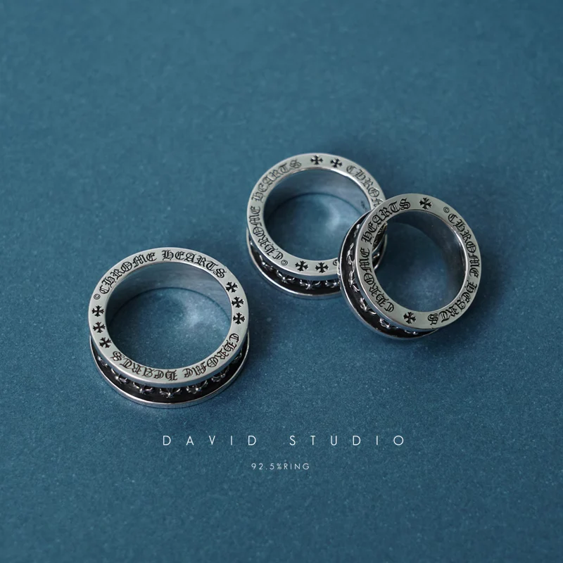 Chrome Hearts Cross Ring - Gothic 925 Sterling Silver Jewelry | David Studio