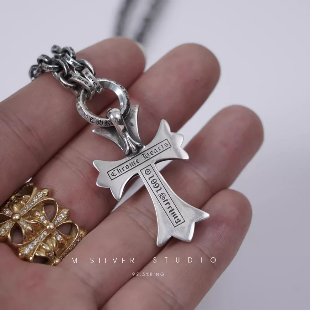 Chrome Hearts Cross Ring - Gothic 925 Sterling Silver Jewelry | David Studio