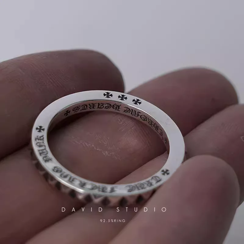 Chrome Hearts Cross Ring - Gothic 925 Sterling Silver Jewelry | David Studio