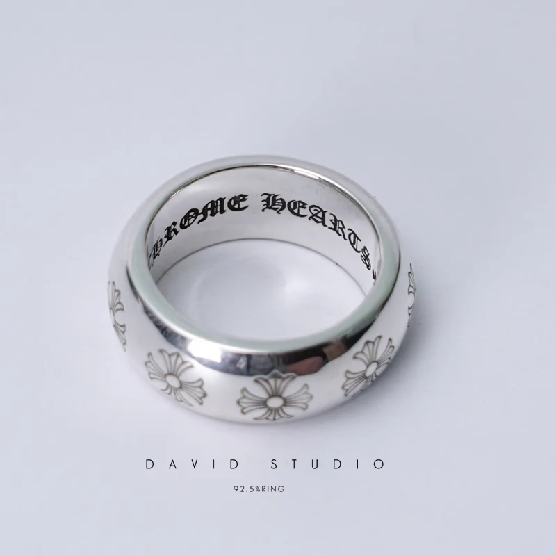 Chrome Hearts Cross Ring - Gothic 925 Sterling Silver Jewelry | David Studio