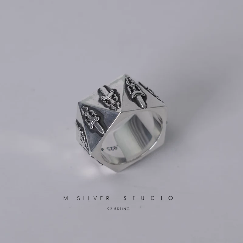 Chrome Hearts Cross Ring - Gothic 925 Sterling Silver Jewelry | David Studio