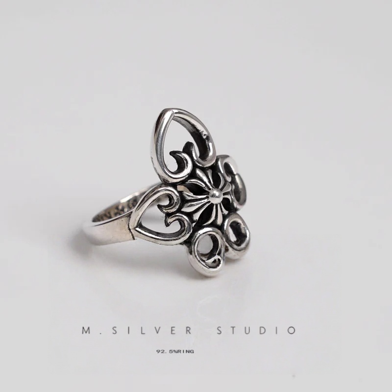 Chrome Hearts Cross Ring - Gothic 925 Sterling Silver Jewelry | David Studio