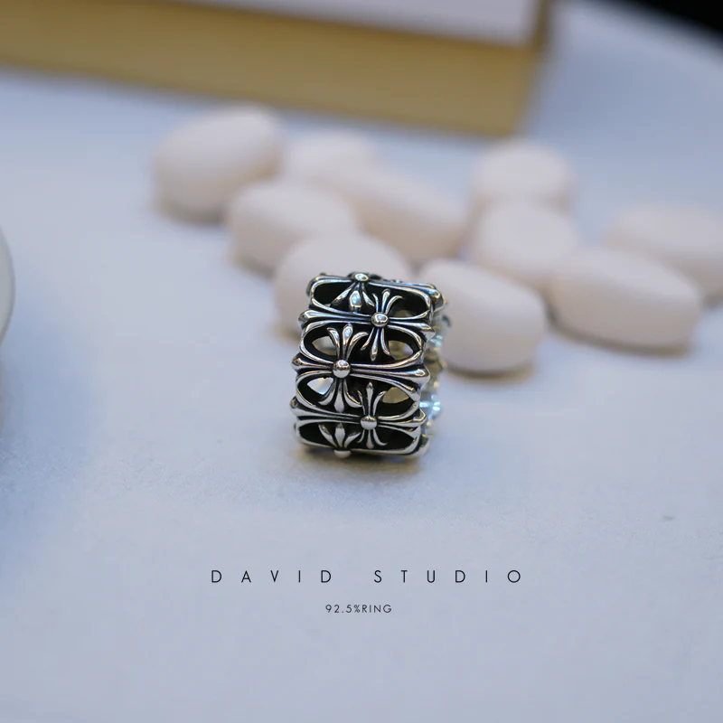 Chrome Hearts Cross Ring - Gothic 925 Sterling Silver Jewelry | David Studio