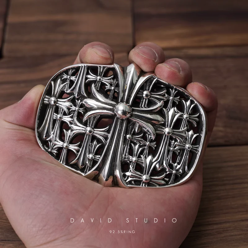 Chrome Hearts Cross Ring - Gothic 925 Sterling Silver Jewelry | David Studio