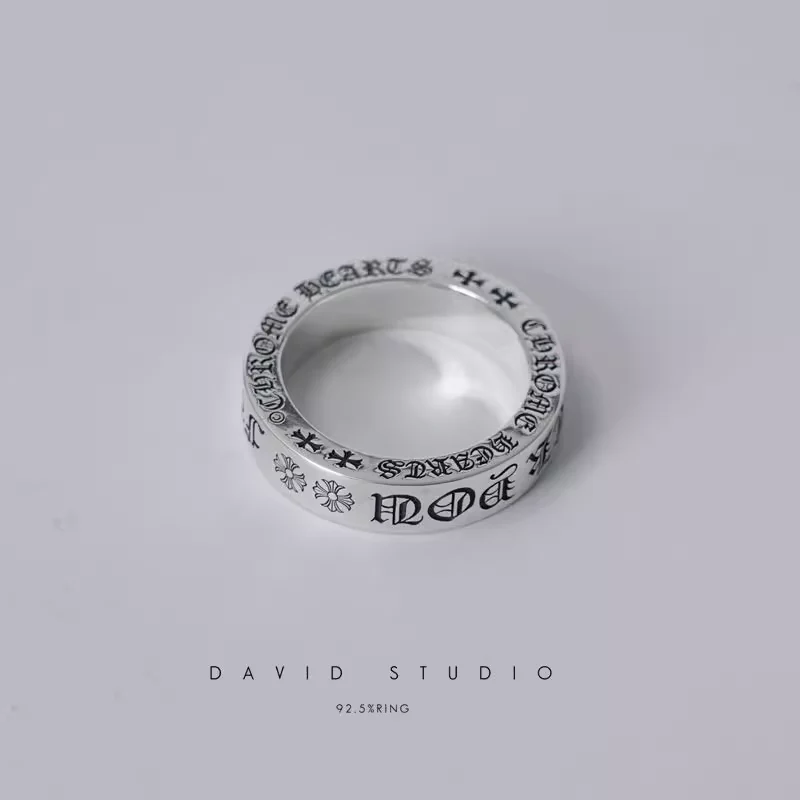 Chrome Hearts Cross Ring - Gothic 925 Sterling Silver Jewelry | David Studio