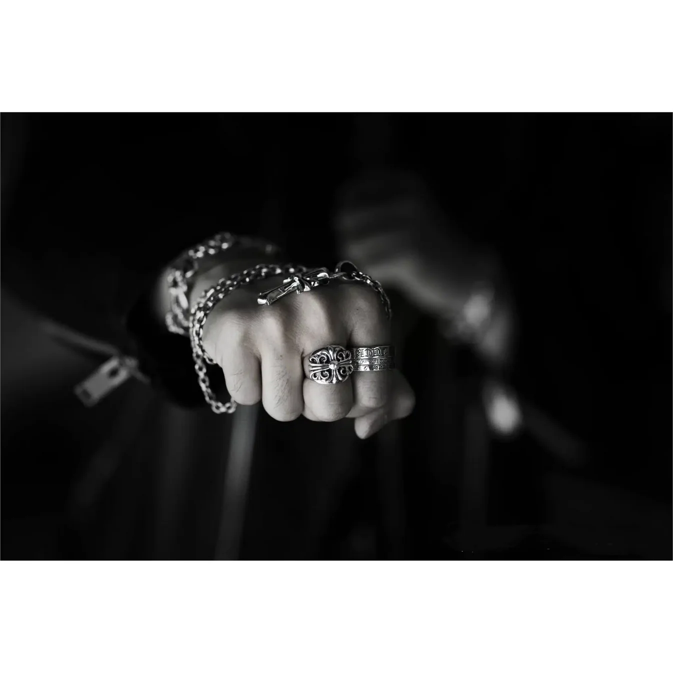Chrome Hearts Cross Ring - Gothic 925 Sterling Silver Jewelry | David Studio
