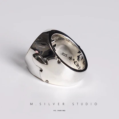 Chrome Hearts Cross Ring - Gothic 925 Sterling Silver Jewelry | David Studio