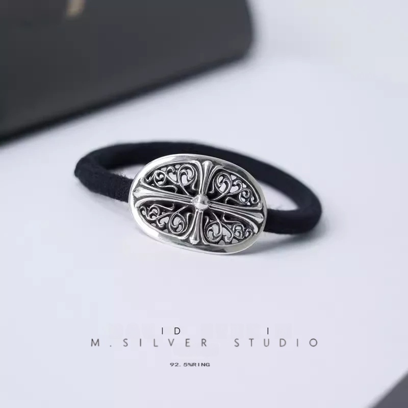 Chrome Hearts Cross Ring - Gothic 925 Sterling Silver Jewelry | David Studio