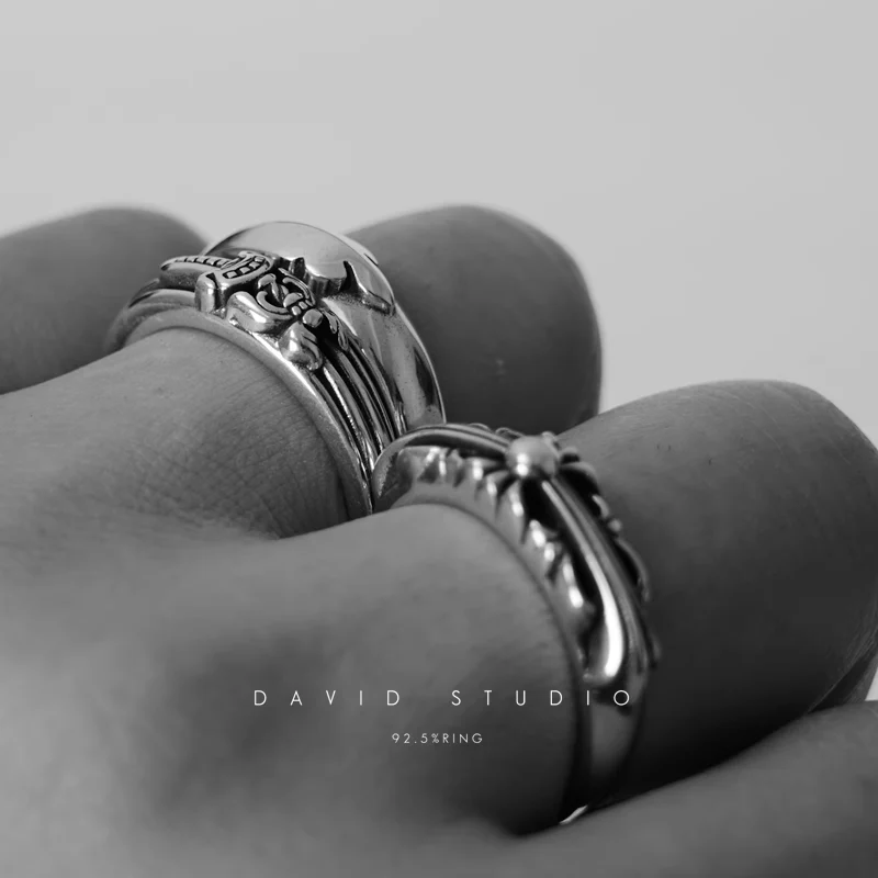 Chrome Hearts Cross Ring - Gothic 925 Sterling Silver Jewelry | David Studio