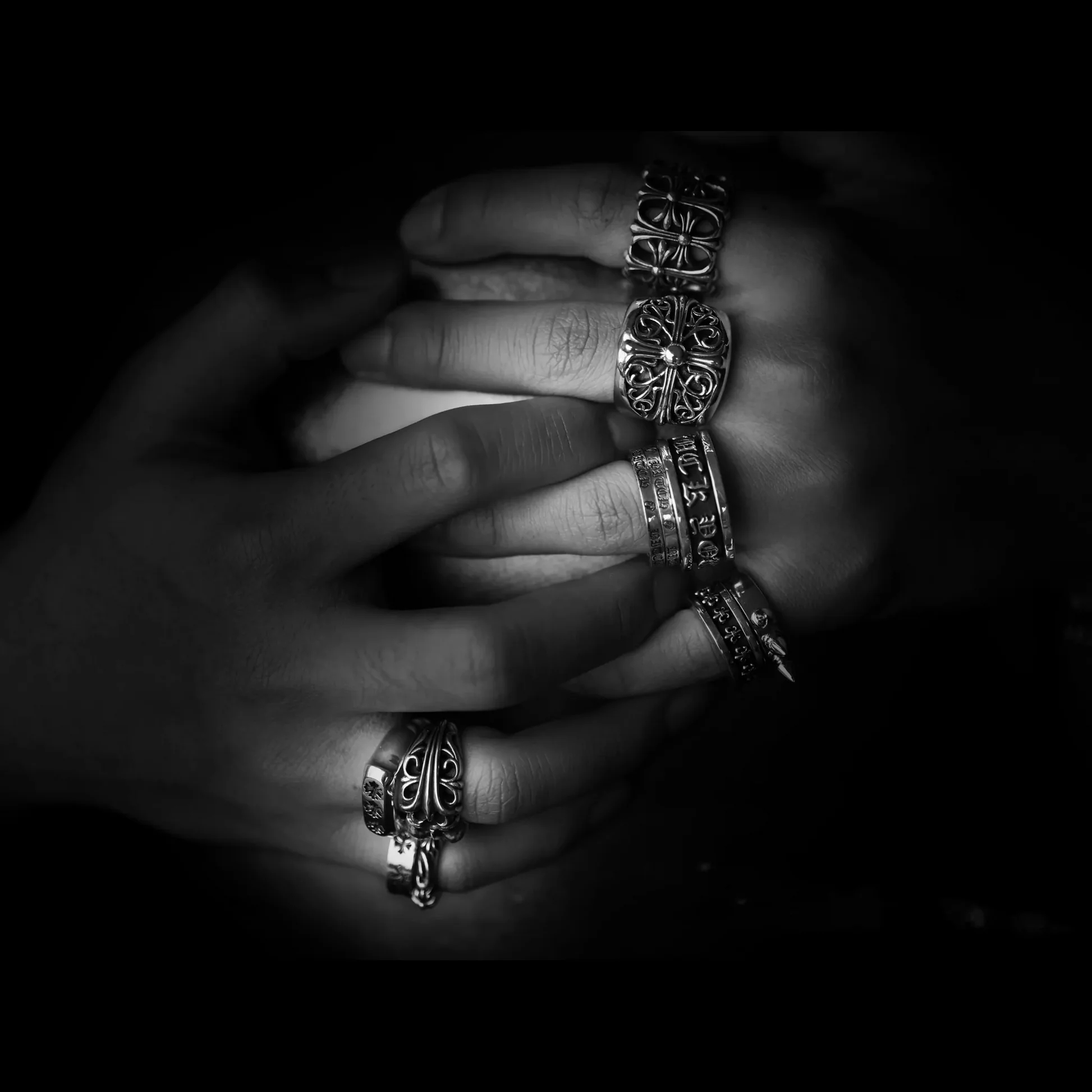 Chrome Hearts Cross Ring - Gothic 925 Sterling Silver Jewelry | David Studio