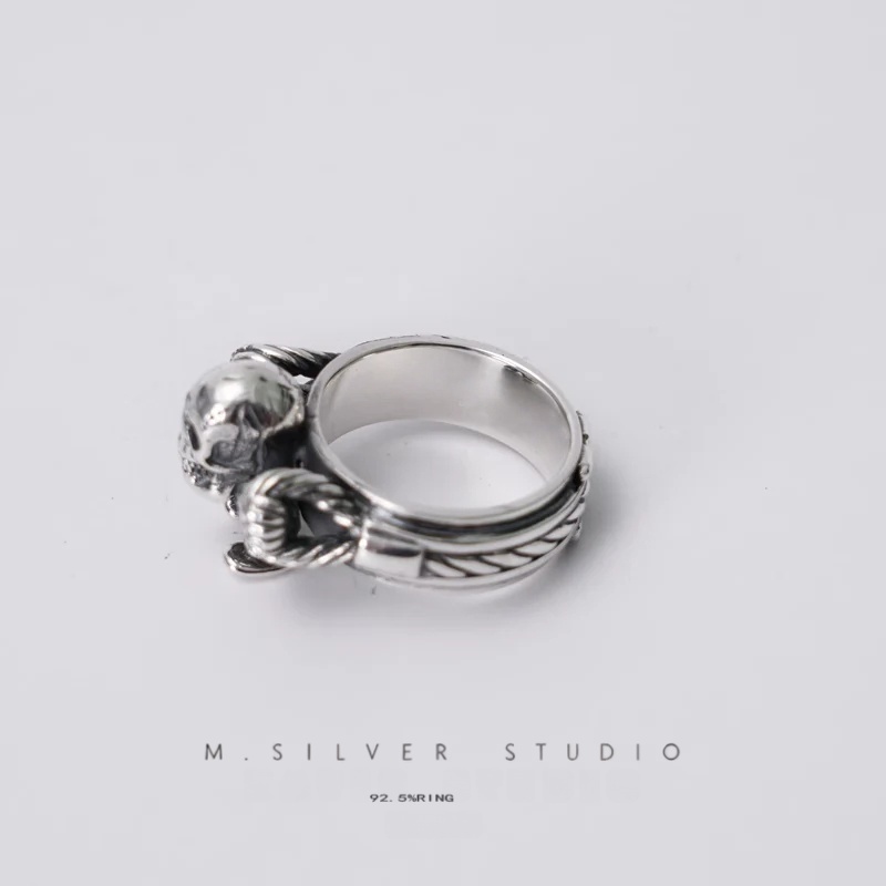 Chrome Hearts Cross Ring - Gothic 925 Sterling Silver Jewelry | David Studio