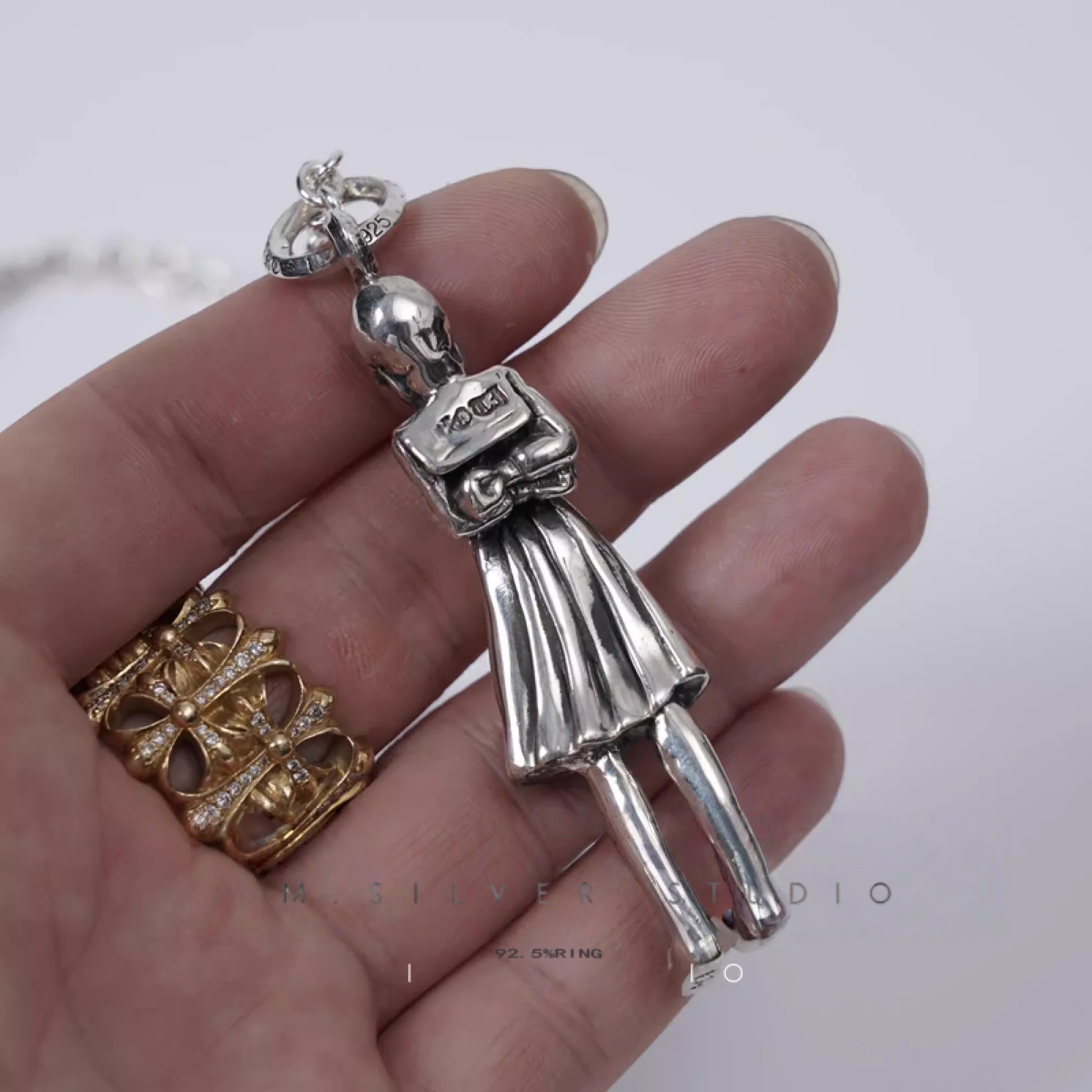 Chrome Hearts Cross Ring - Gothic 925 Sterling Silver Jewelry | David Studio