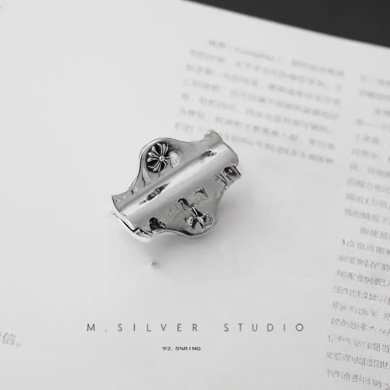 Chrome Hearts Cross Ring - Gothic 925 Sterling Silver Jewelry | David Studio