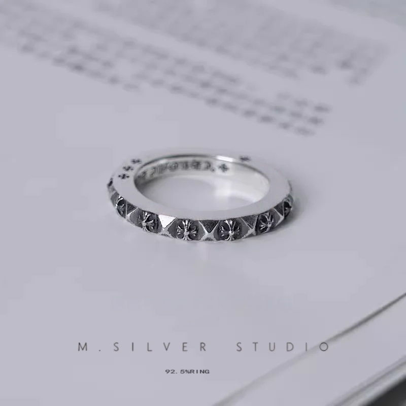 Chrome Hearts Cross Ring - Gothic 925 Sterling Silver Jewelry | David Studio