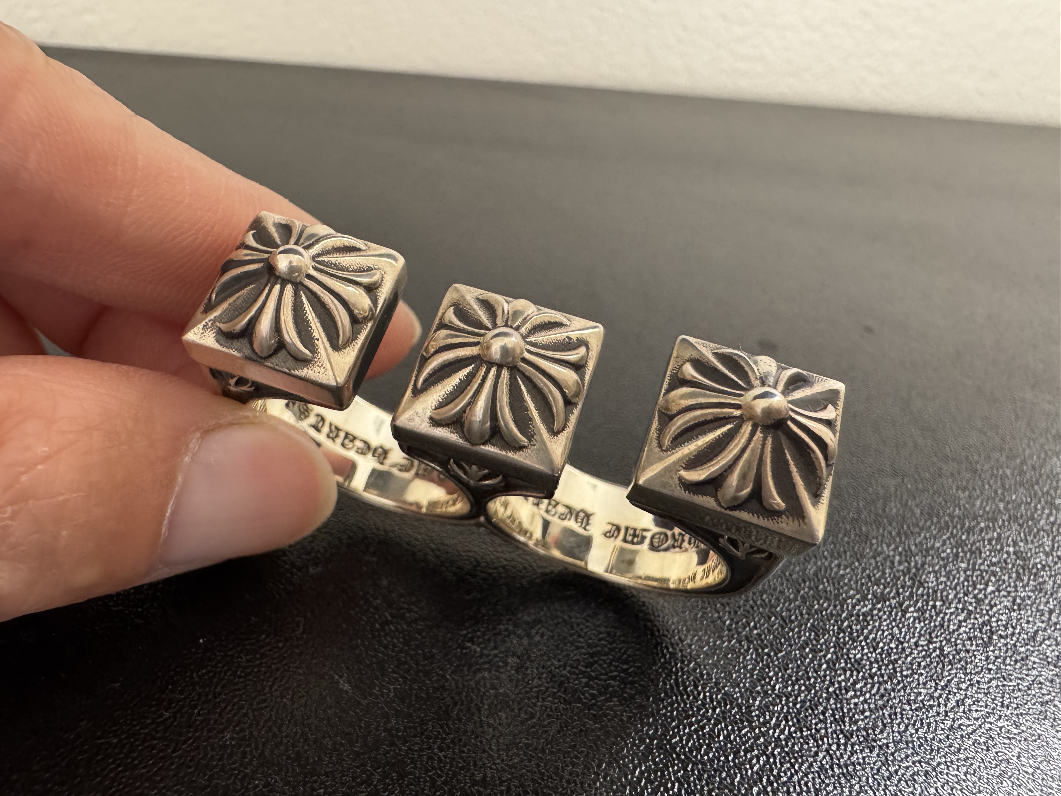 Chrome Hearts Cross Ring - Gothic 925 Sterling Silver Jewelry | David Studio