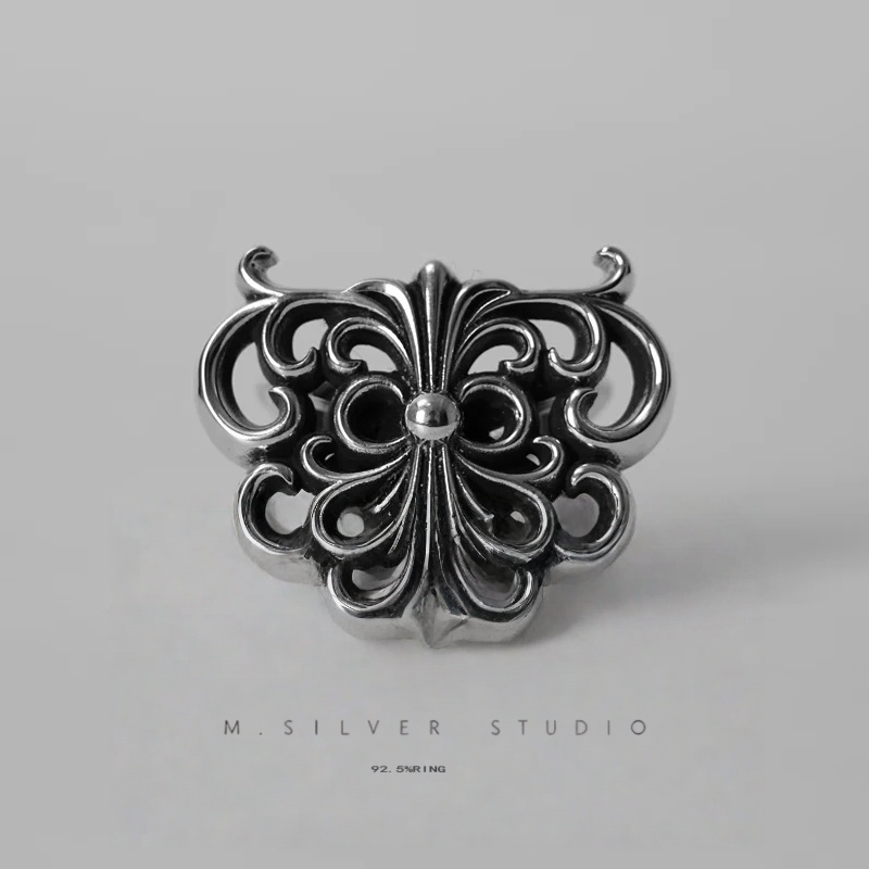 Chrome Hearts Cross Ring - Gothic 925 Sterling Silver Jewelry | David Studio