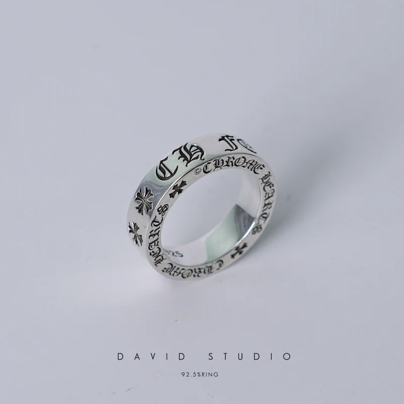 Chrome Hearts Cross Ring - Gothic 925 Sterling Silver Jewelry | David Studio