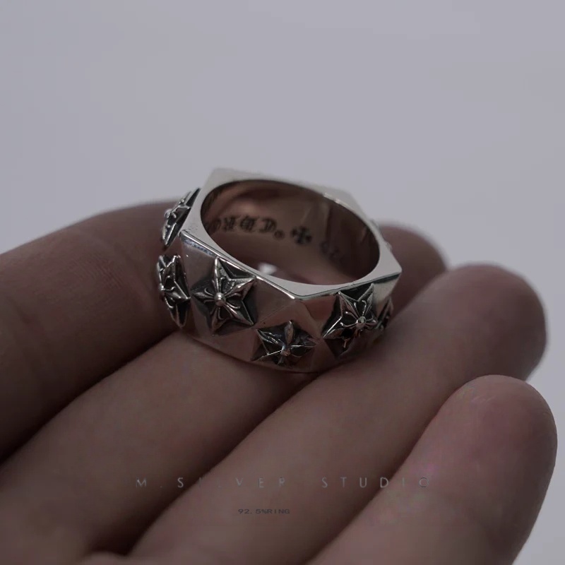 Chrome Hearts Cross Ring - Gothic 925 Sterling Silver Jewelry | David Studio