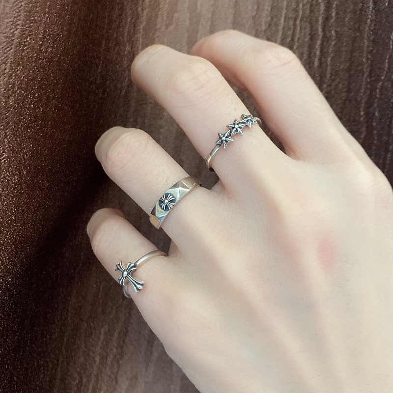 Chrome Hearts Cross Ring - Gothic 925 Sterling Silver Jewelry | David Studio