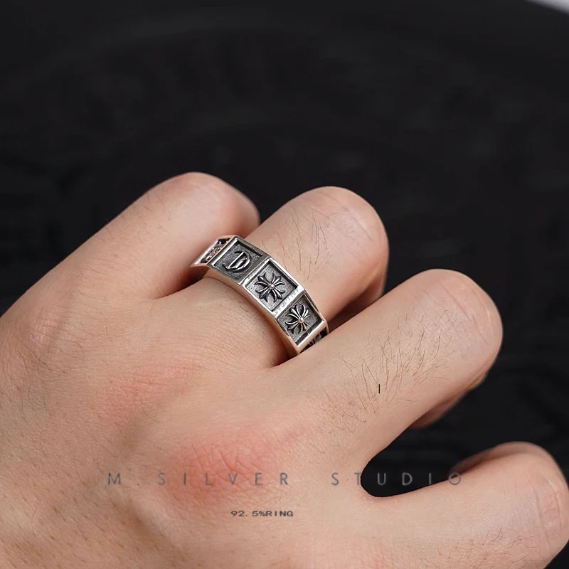 Chrome Hearts Cross Ring - Gothic 925 Sterling Silver Jewelry | David Studio