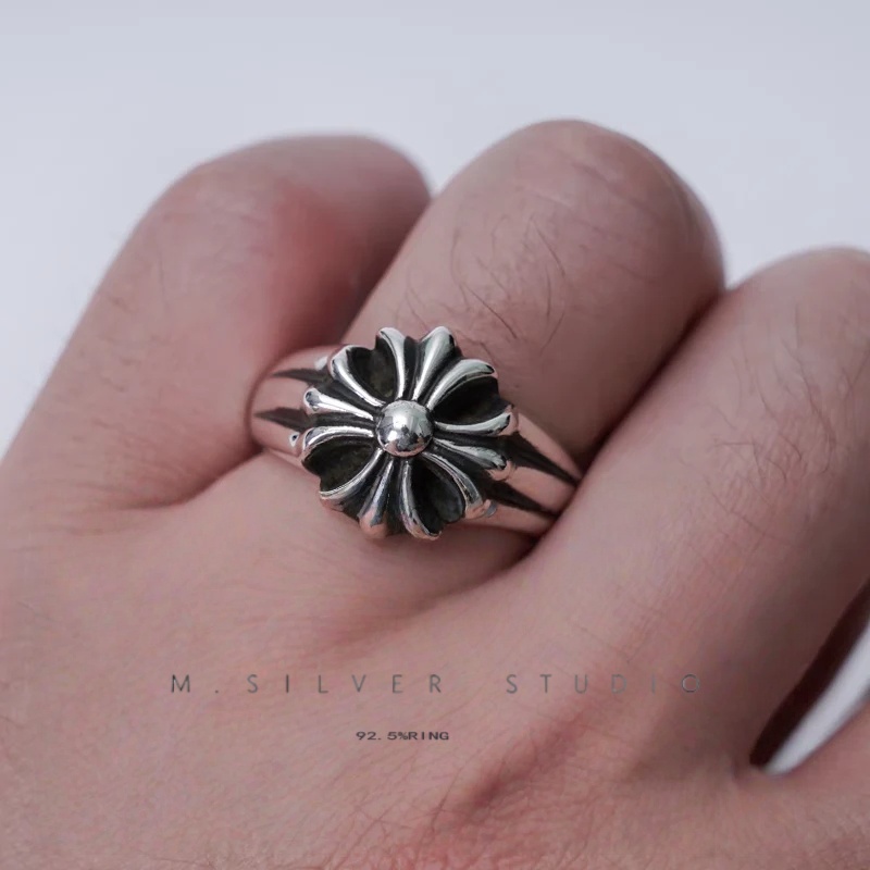 Chrome Hearts Cross Ring - Gothic 925 Sterling Silver Jewelry | David Studio