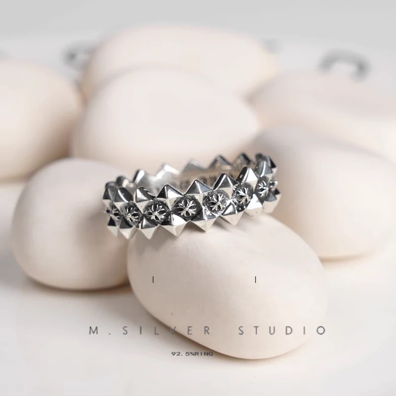 Chrome Hearts Cross Ring - Gothic 925 Sterling Silver Jewelry | David Studio