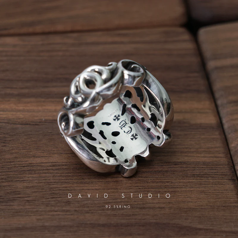 Chrome Hearts Cross Ring - Gothic 925 Sterling Silver Jewelry | David Studio