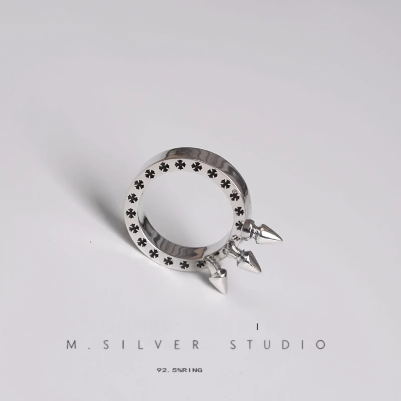 Chrome Hearts Cross Ring - Gothic 925 Sterling Silver Jewelry | David Studio