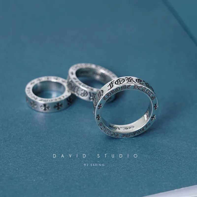 Chrome Hearts Cross Ring - Gothic 925 Sterling Silver Jewelry | David Studio