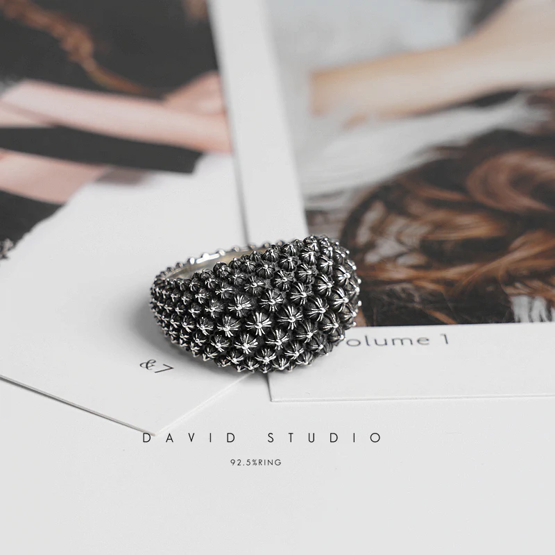 Chrome Hearts Cross Ring - Gothic 925 Sterling Silver Jewelry | David Studio