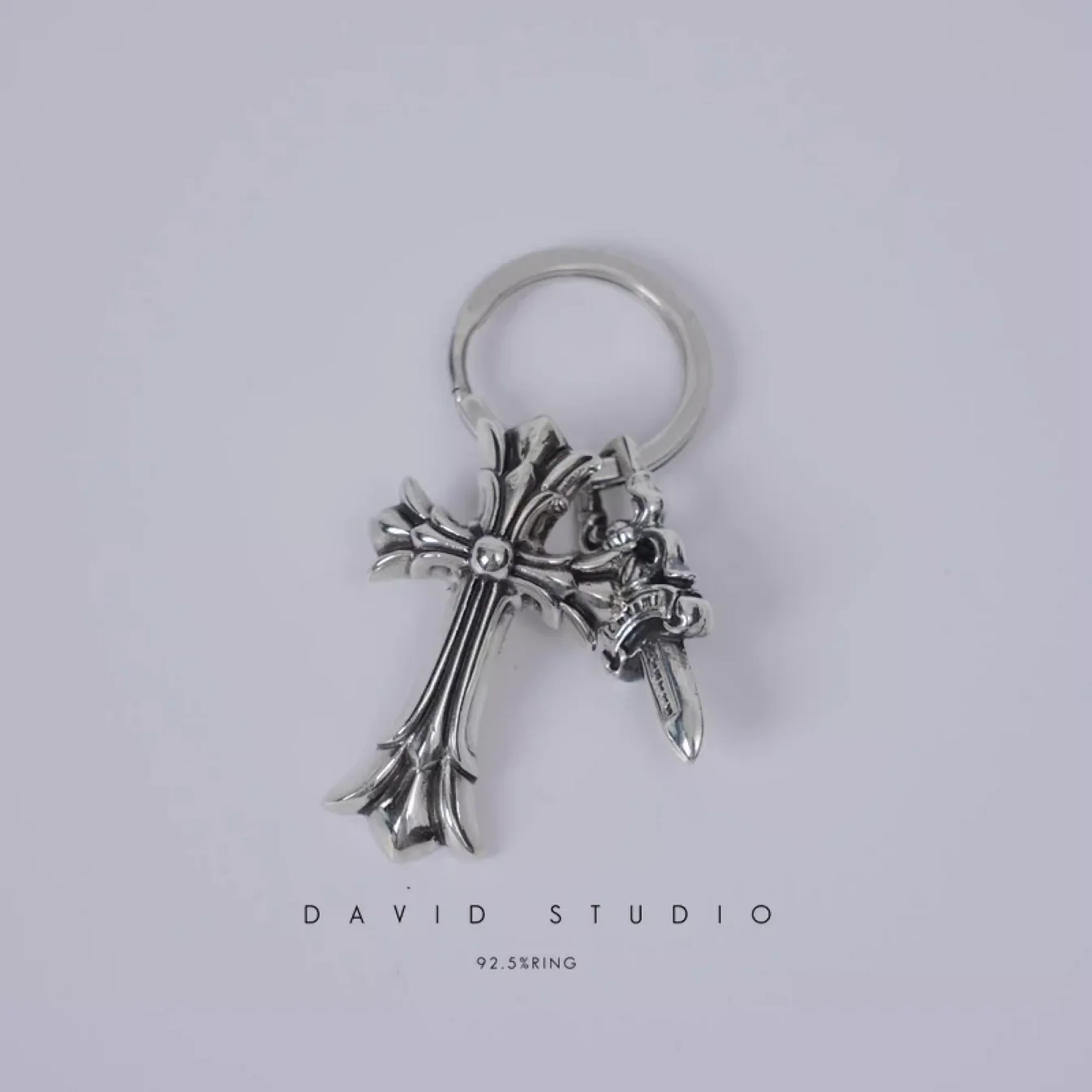 Chrome Hearts Cross Ring - Gothic 925 Sterling Silver Jewelry | David Studio