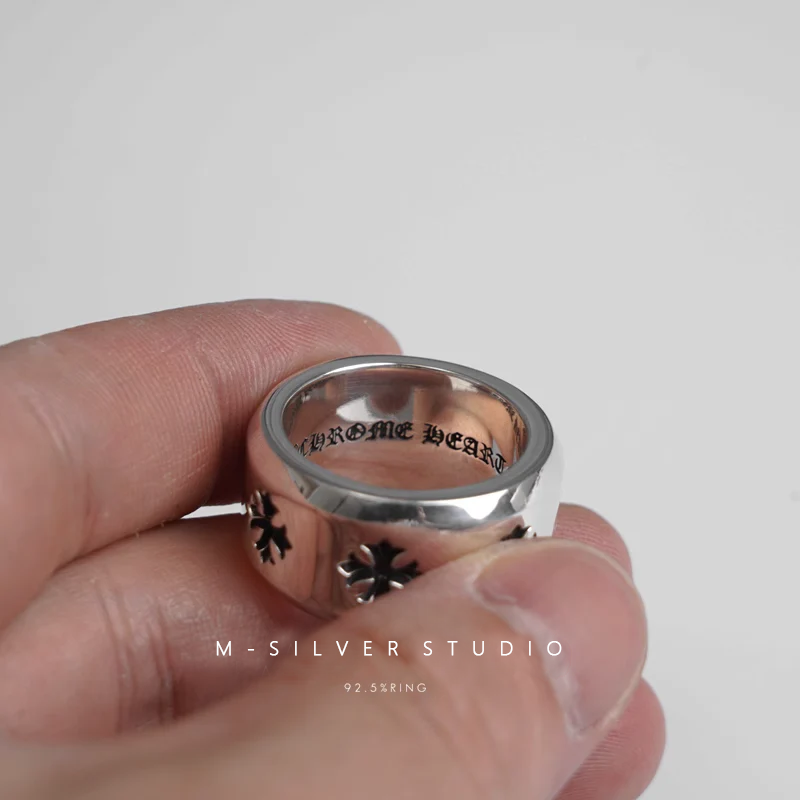 Chrome Hearts Cross Ring - Gothic 925 Sterling Silver Jewelry | David Studio