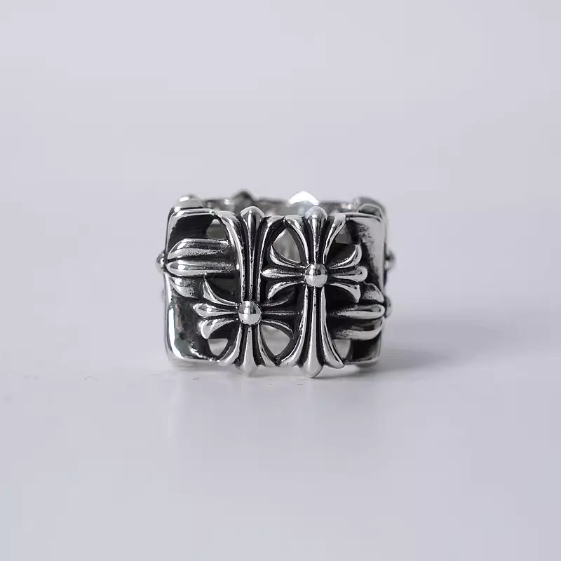Chrome Hearts Cross Ring - Gothic 925 Sterling Silver Jewelry | David Studio