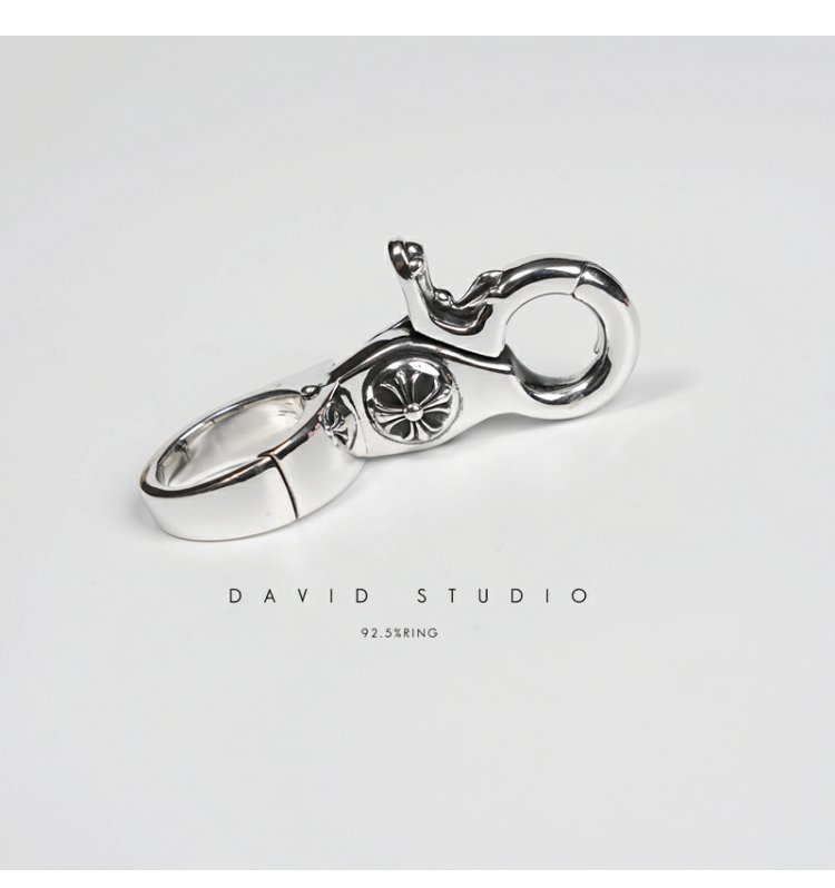 Chrome Hearts Cross Ring - Gothic 925 Sterling Silver Jewelry | David Studio