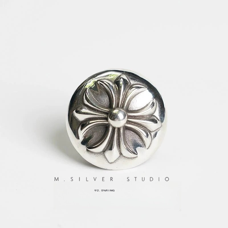 Chrome Hearts Cross Ring - Gothic 925 Sterling Silver Jewelry | David Studio