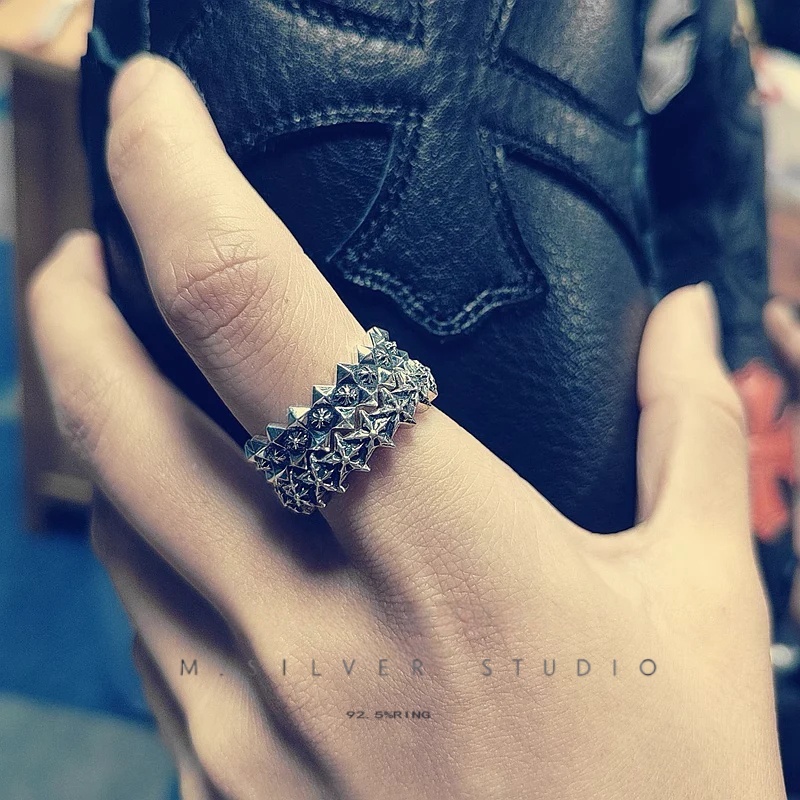 Chrome Hearts Cross Ring - Gothic 925 Sterling Silver Jewelry | David Studio