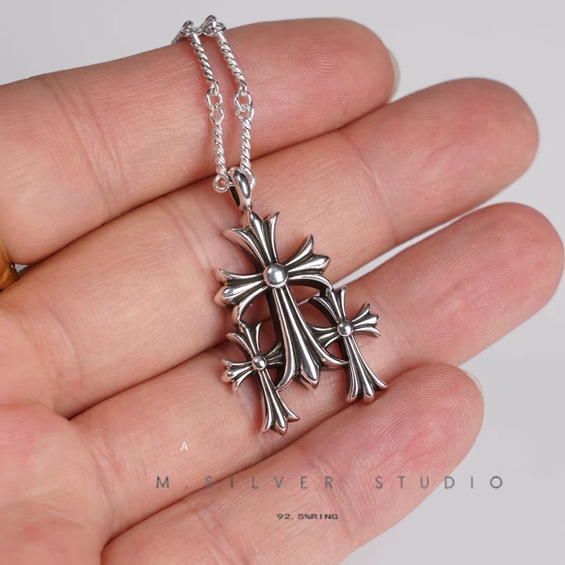 Chrome Hearts Cross Ring - Gothic 925 Sterling Silver Jewelry | David Studio