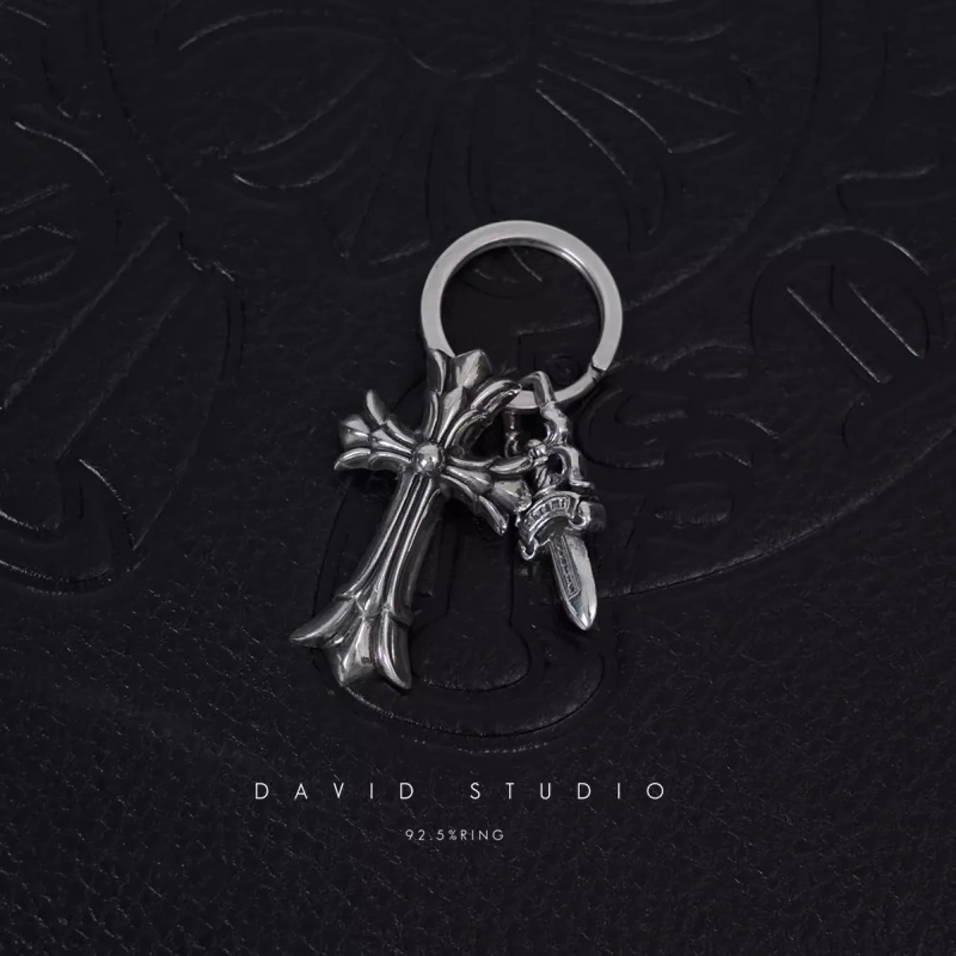 Chrome Hearts Cross Ring - Gothic 925 Sterling Silver Jewelry | David Studio