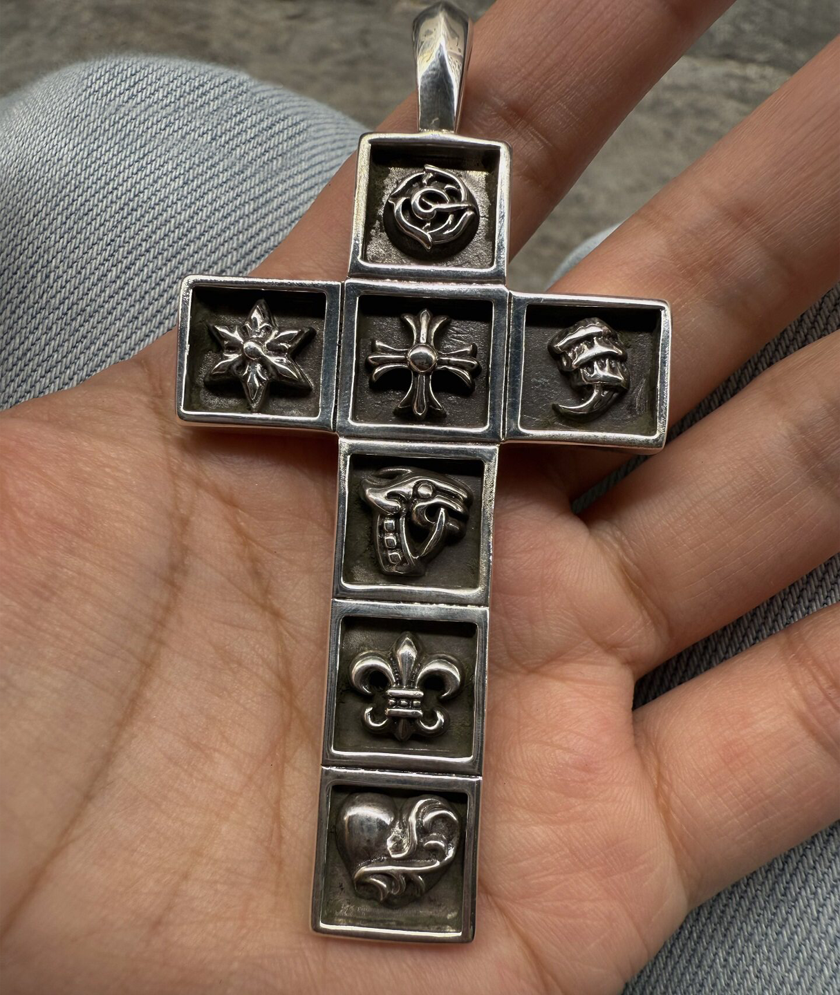 Chrome Hearts Cross Ring - Gothic 925 Sterling Silver Jewelry | David Studio