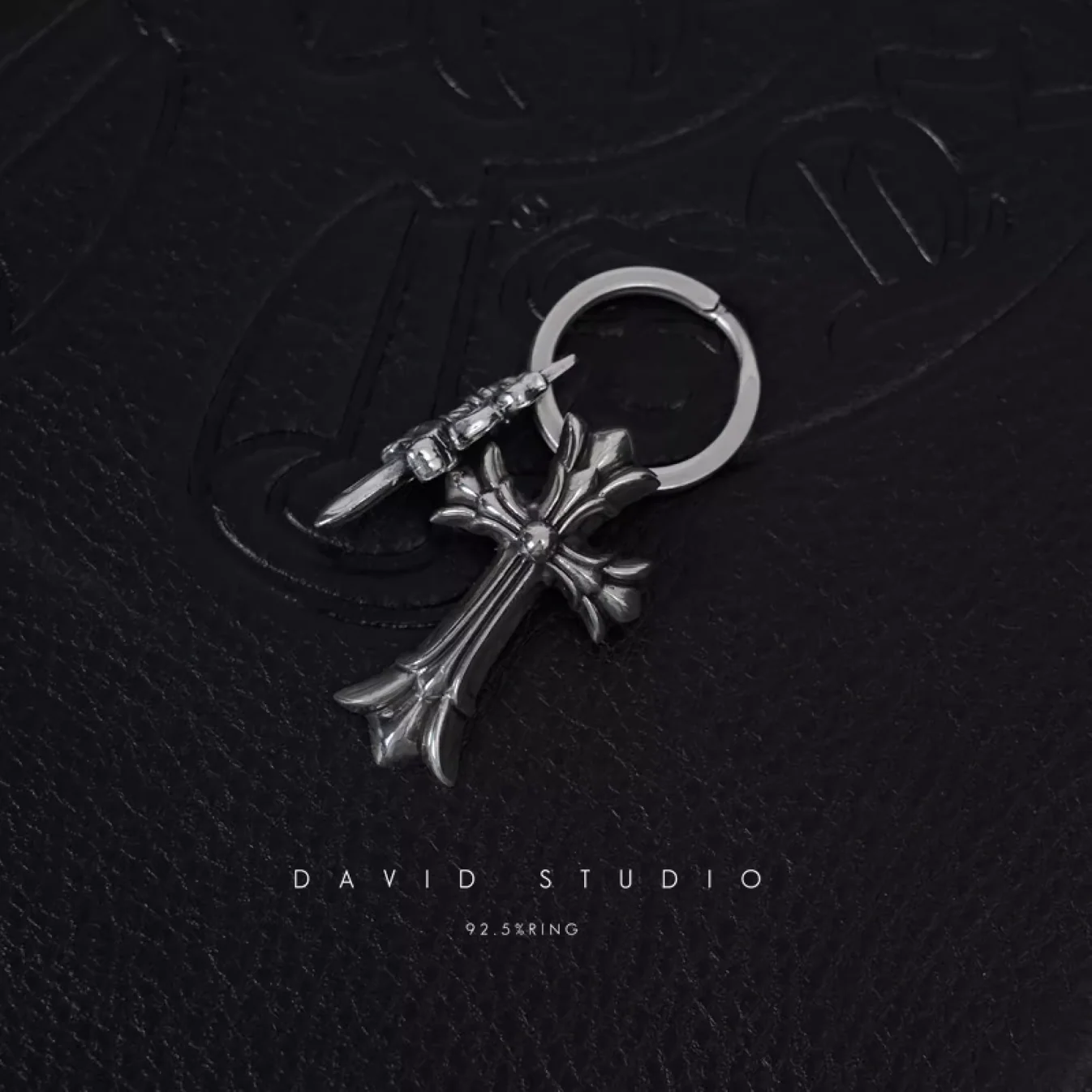 Chrome Hearts Cross Ring - Gothic 925 Sterling Silver Jewelry | David Studio