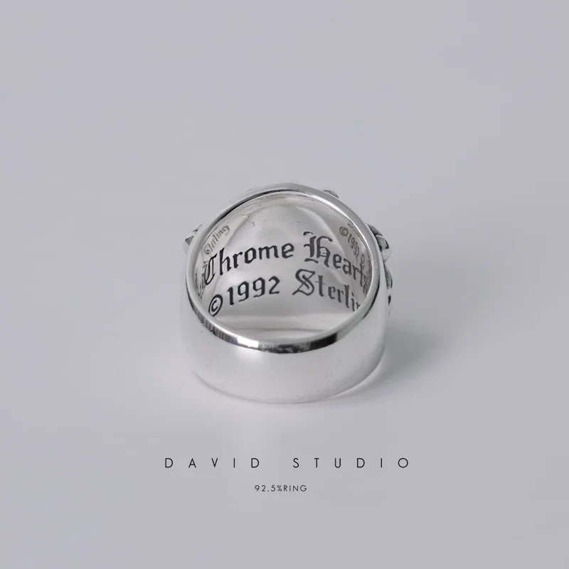 Chrome Hearts Cross Ring - Gothic 925 Sterling Silver Jewelry | David Studio