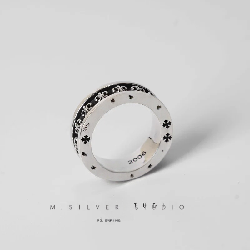 Chrome Hearts Cross Ring - Gothic 925 Sterling Silver Jewelry | David Studio