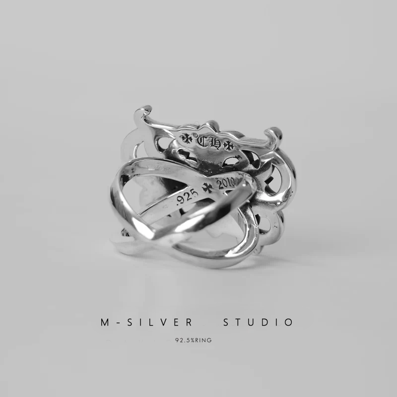 Chrome Hearts Cross Ring - Gothic 925 Sterling Silver Jewelry | David Studio