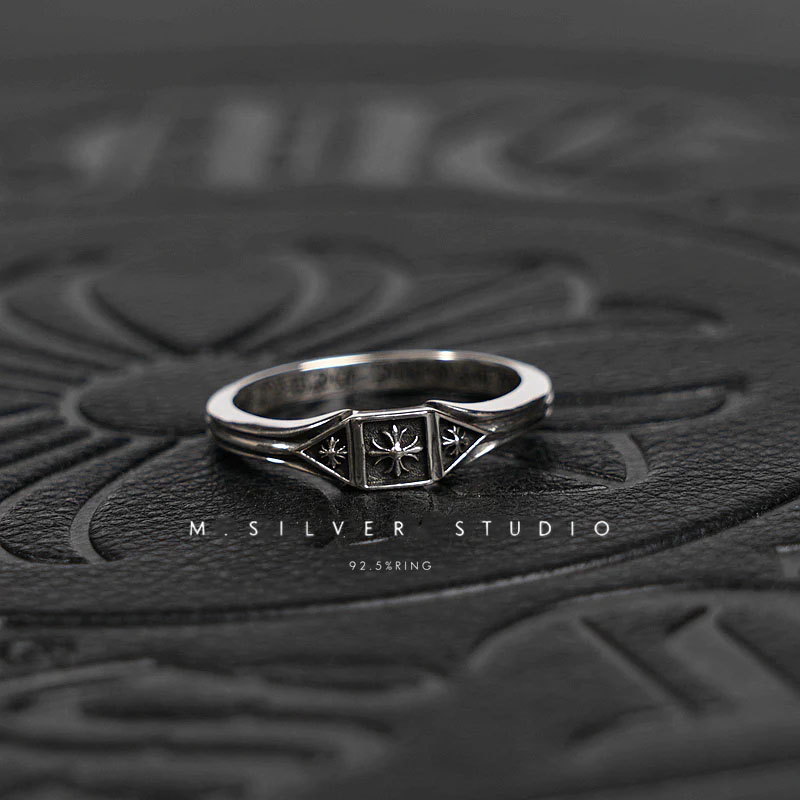 Chrome Hearts Cross Ring - Gothic 925 Sterling Silver Jewelry | David Studio