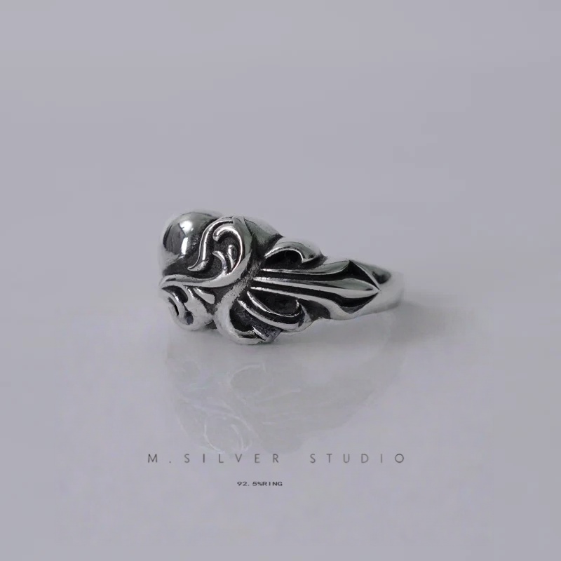 Chrome Hearts Cross Ring - Gothic 925 Sterling Silver Jewelry | David Studio