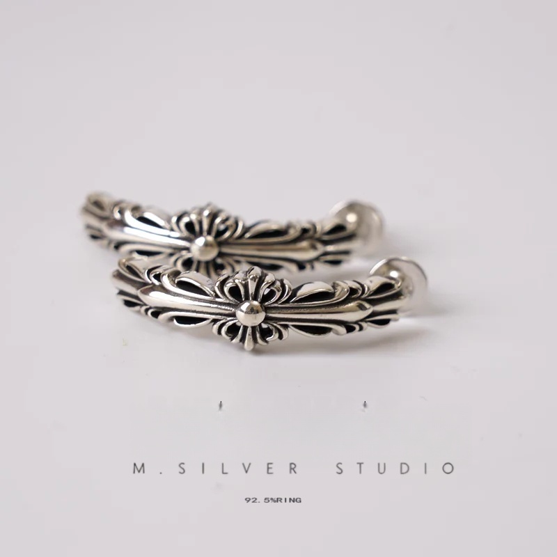 Chrome Hearts Cross Ring - Gothic 925 Sterling Silver Jewelry | David Studio