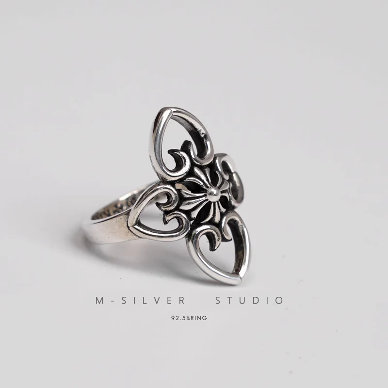 Chrome Hearts Cross Ring - Gothic 925 Sterling Silver Jewelry | David Studio