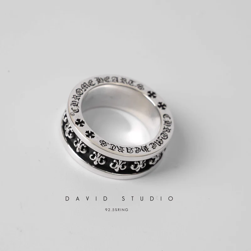 Chrome Hearts Cross Ring - Gothic 925 Sterling Silver Jewelry | David Studio
