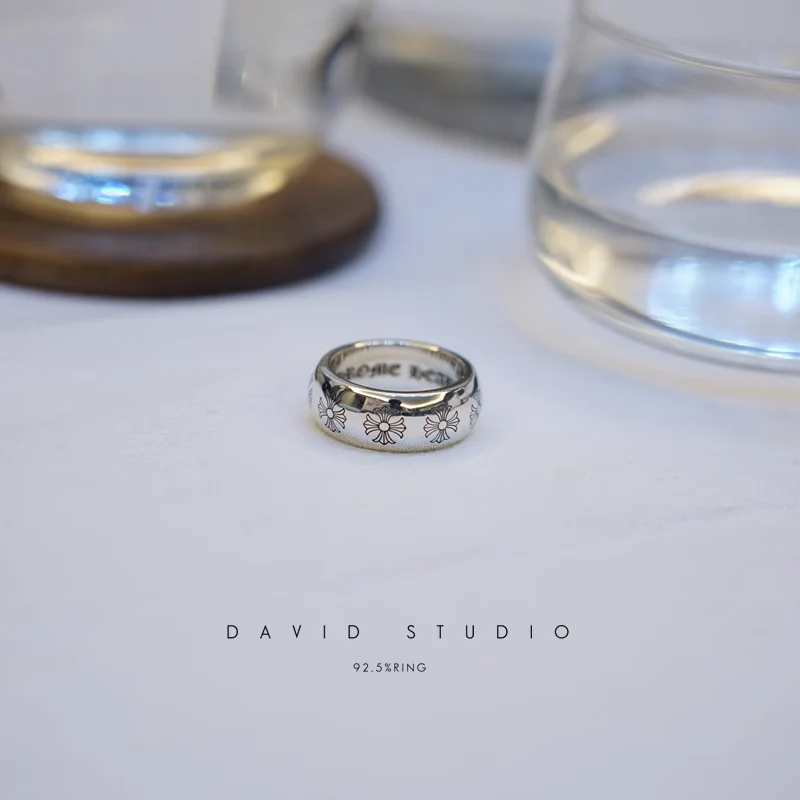 Chrome Hearts Cross Ring - Gothic 925 Sterling Silver Jewelry | David Studio