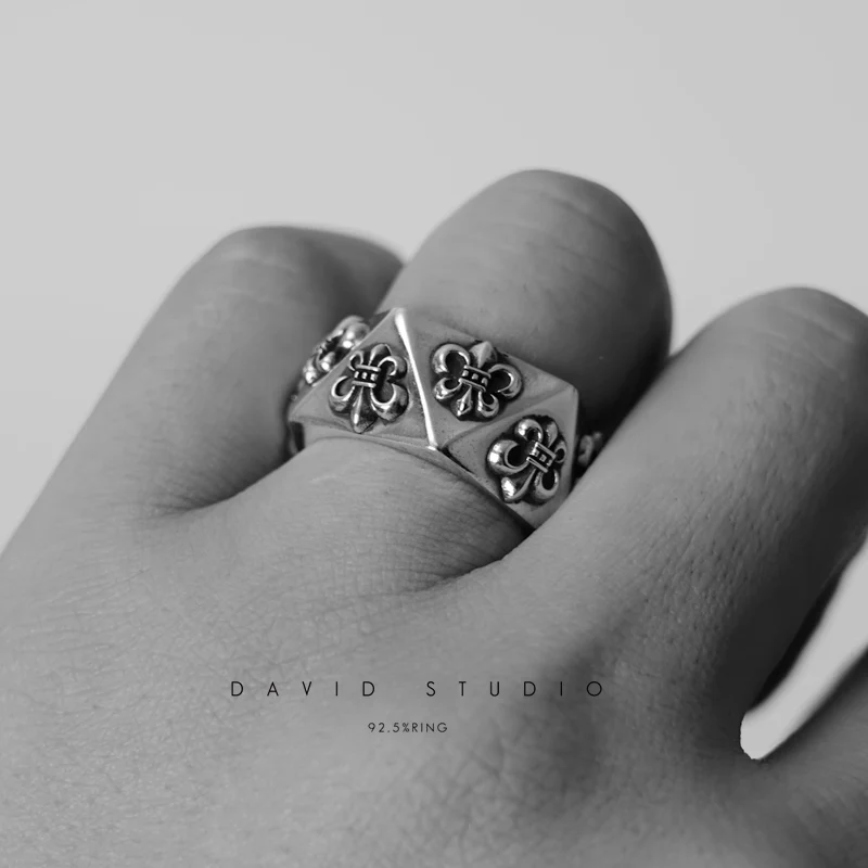 Chrome Hearts Cross Ring - Gothic 925 Sterling Silver Jewelry | David Studio